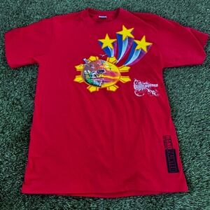 DIBUHO Handpainted Philippines Souvenir T-Shirt‎ Graphic Red